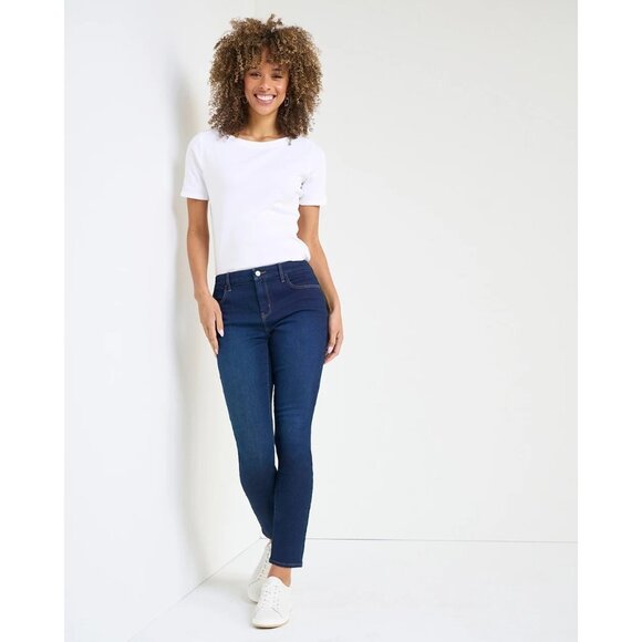 Chico’s So Slimming Girlfriend Ankle Jeans size 00 Medium Blue Denim - Picture 1 of 5